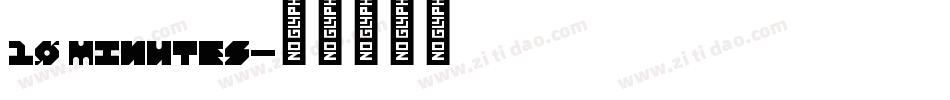 10 Minutes字体转换
